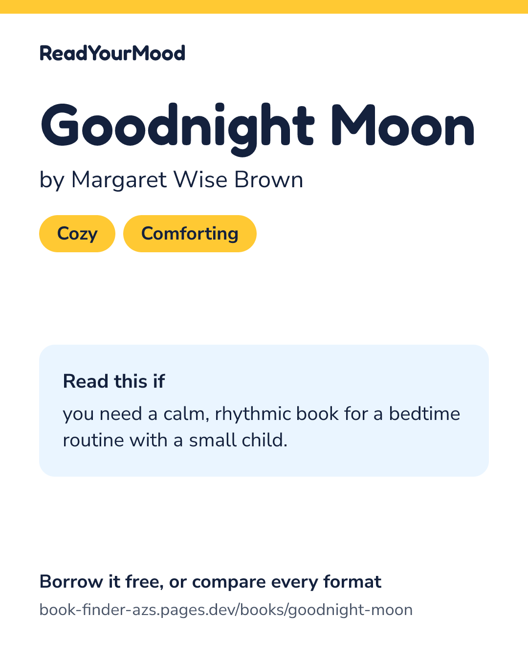 Share card for Goodnight Moon