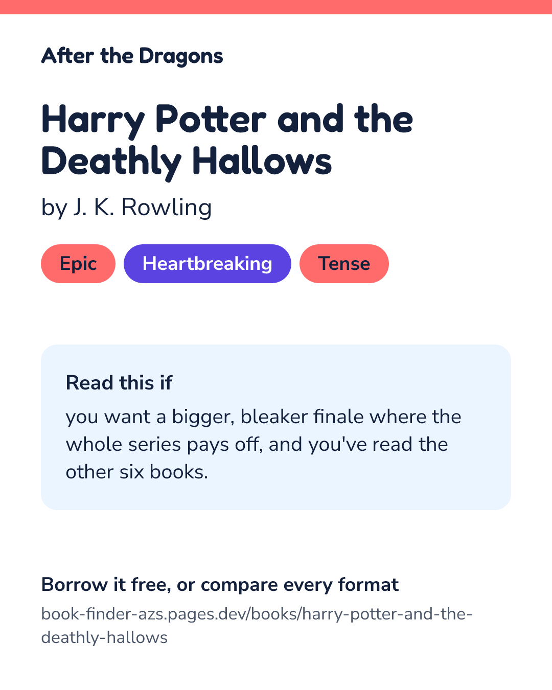 Share card for Harry Potter and the Deathly Hallows