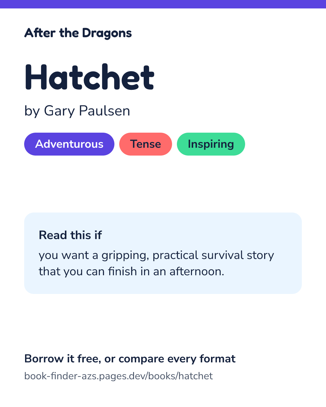 Share card for Hatchet