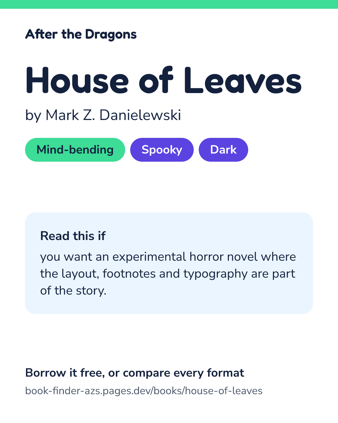Share card for House of Leaves