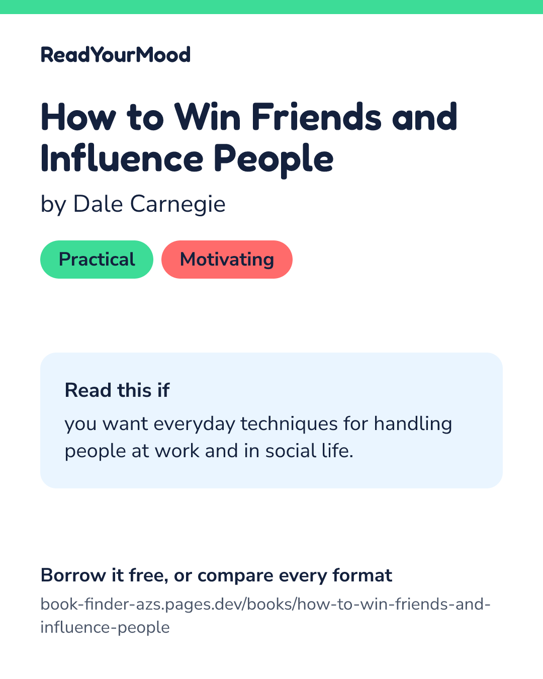 Share card for How to Win Friends and Influence People
