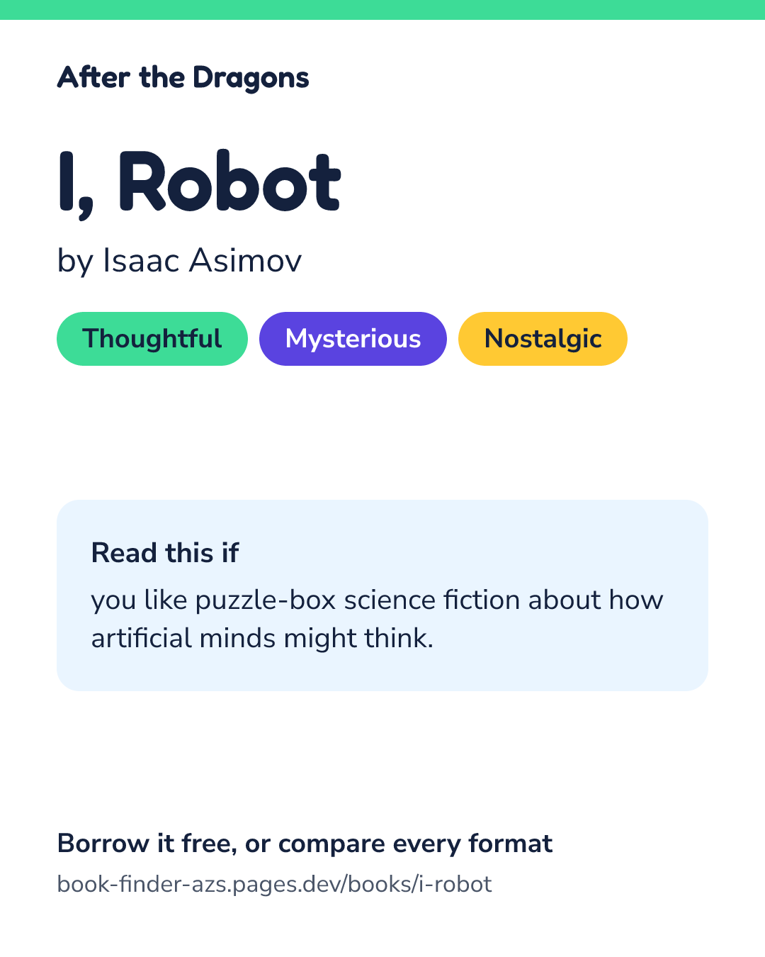 Share card for I, Robot