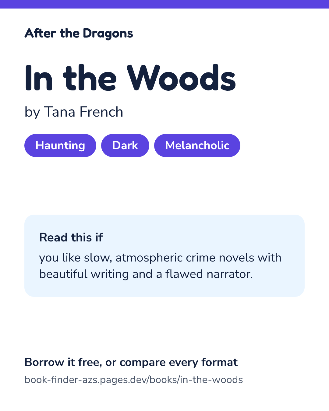 Share card for In the Woods
