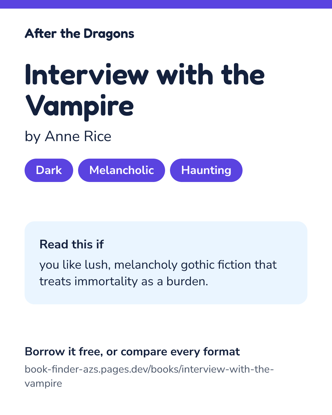 Share card for Interview with the Vampire