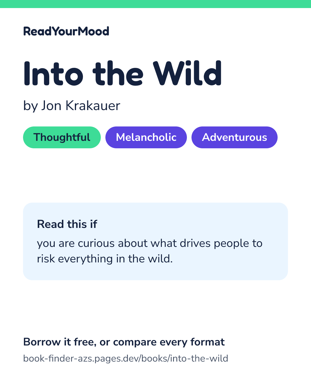 Share card for Into the Wild