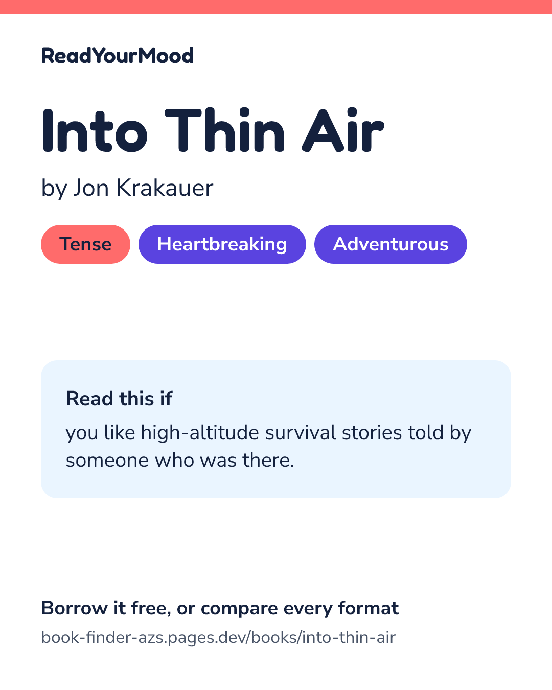 Share card for Into Thin Air