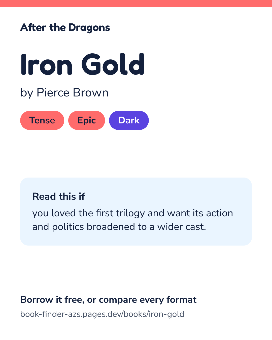 Share card for Iron Gold