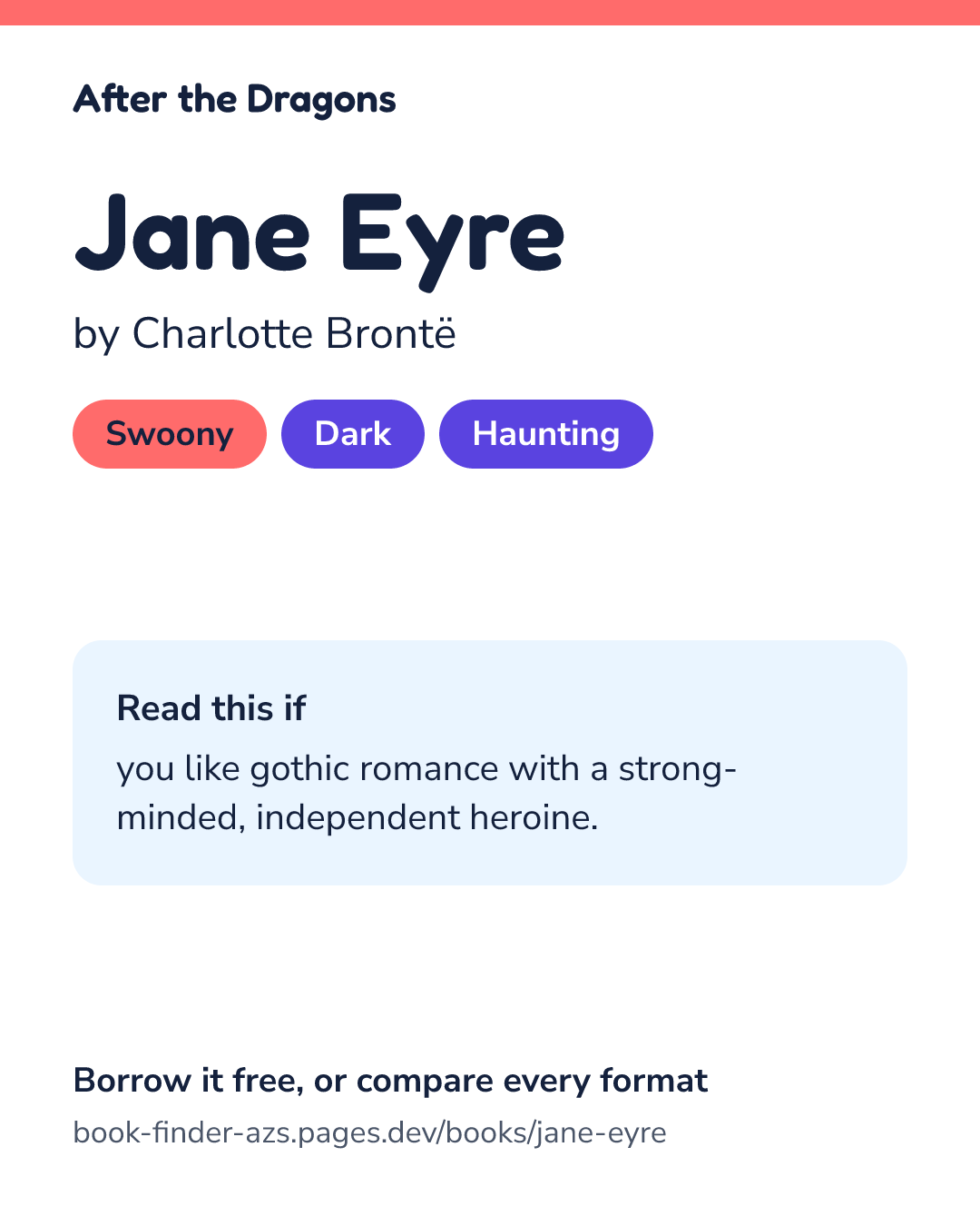 Share card for Jane Eyre
