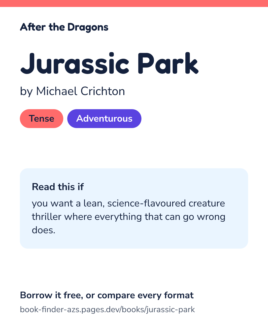 Share card for Jurassic Park