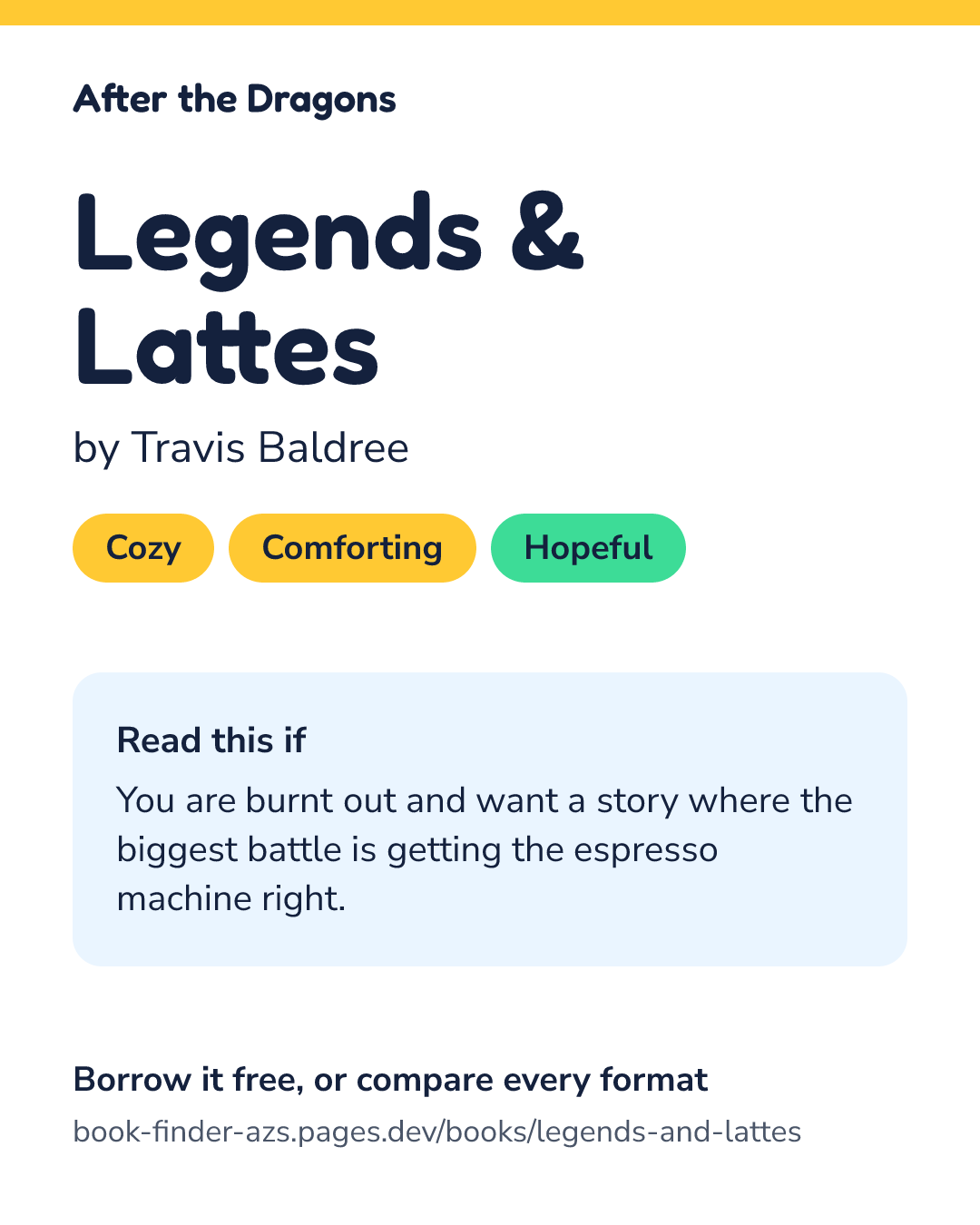 Share card for Legends & Lattes