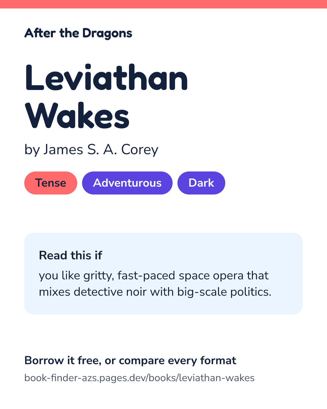 Share card for Leviathan Wakes