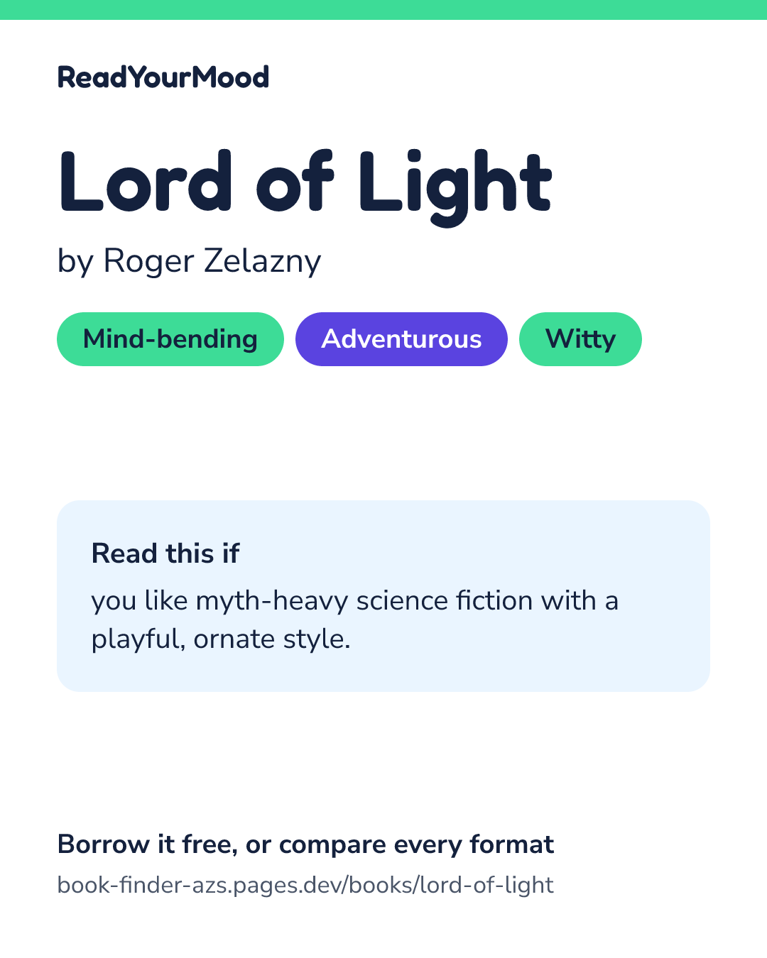 Share card for Lord of Light