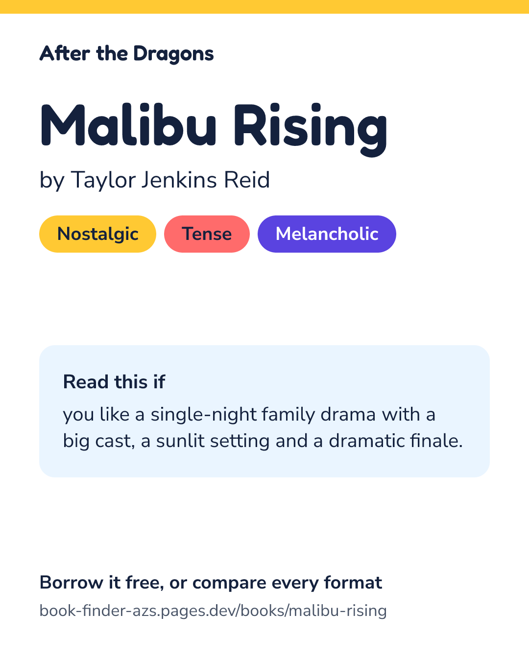 Share card for Malibu Rising