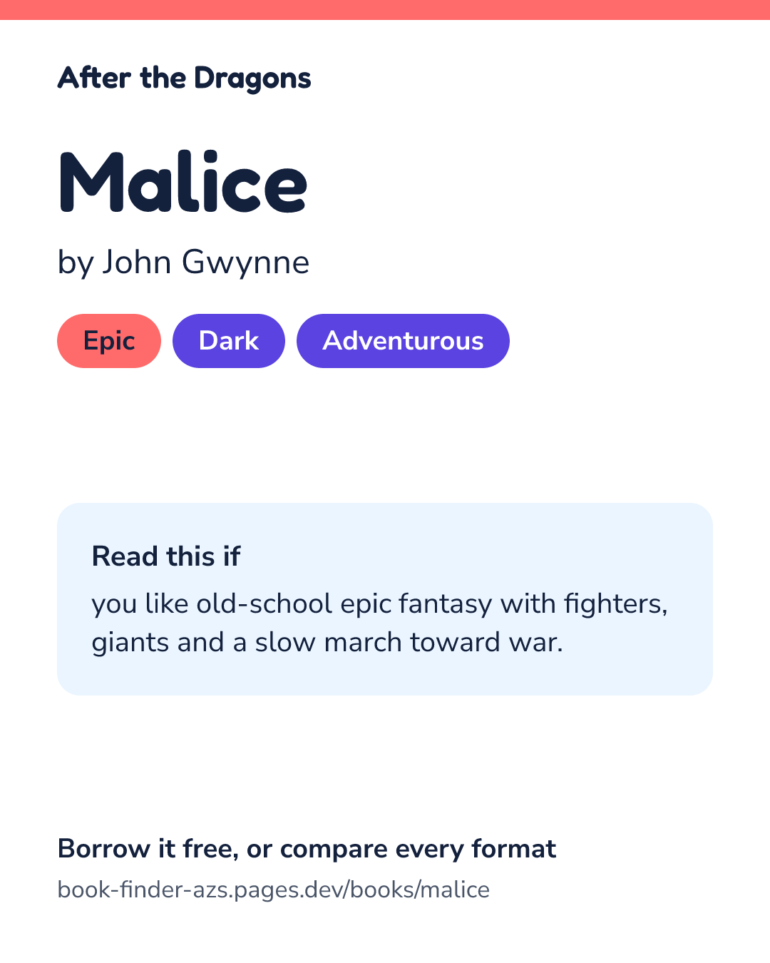 Share card for Malice