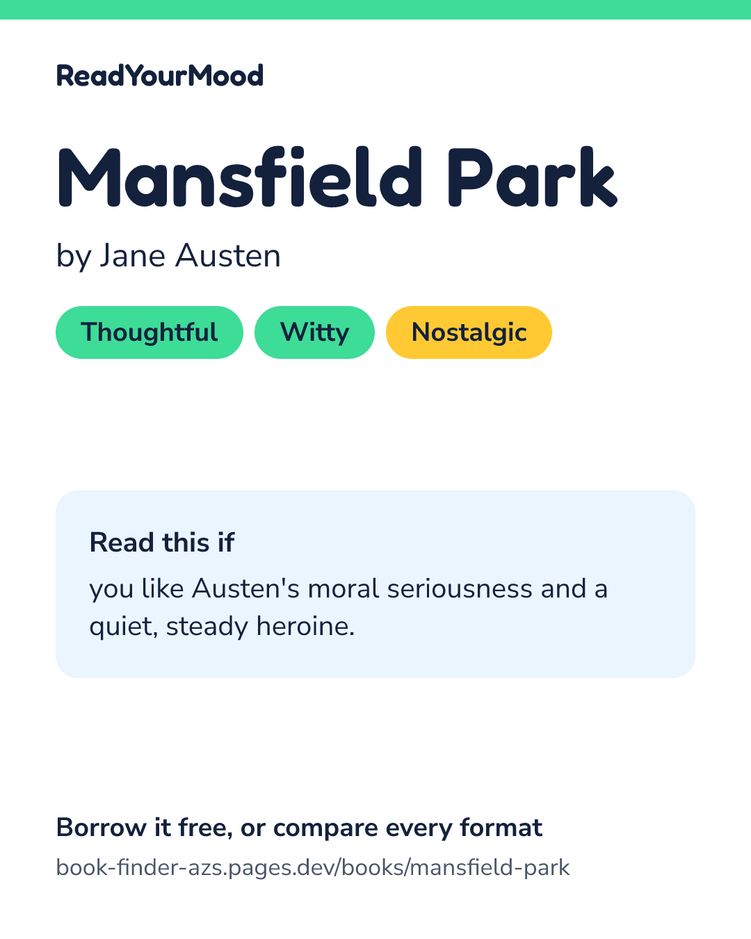 Share card for Mansfield Park
