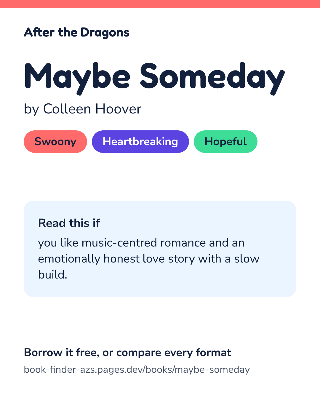 Share card for Maybe Someday