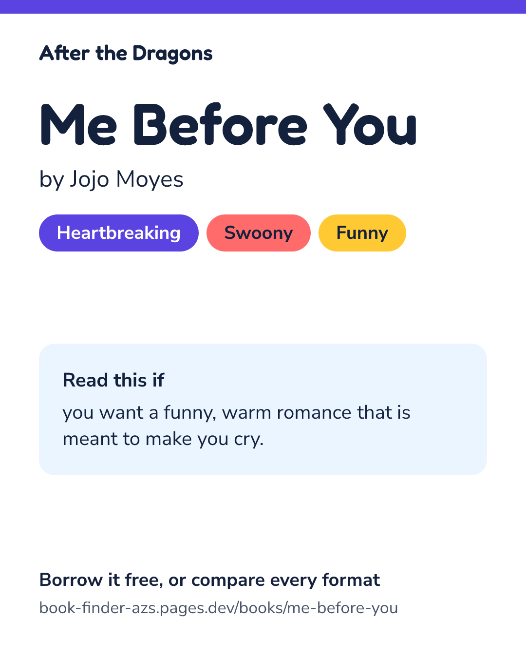 Share card for Me Before You