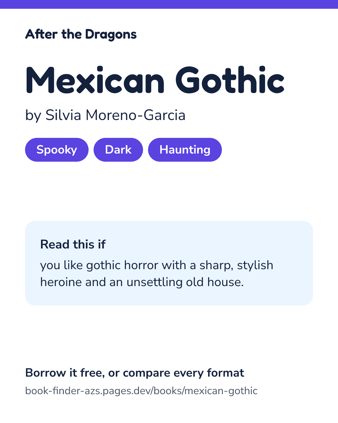 Share card for Mexican Gothic