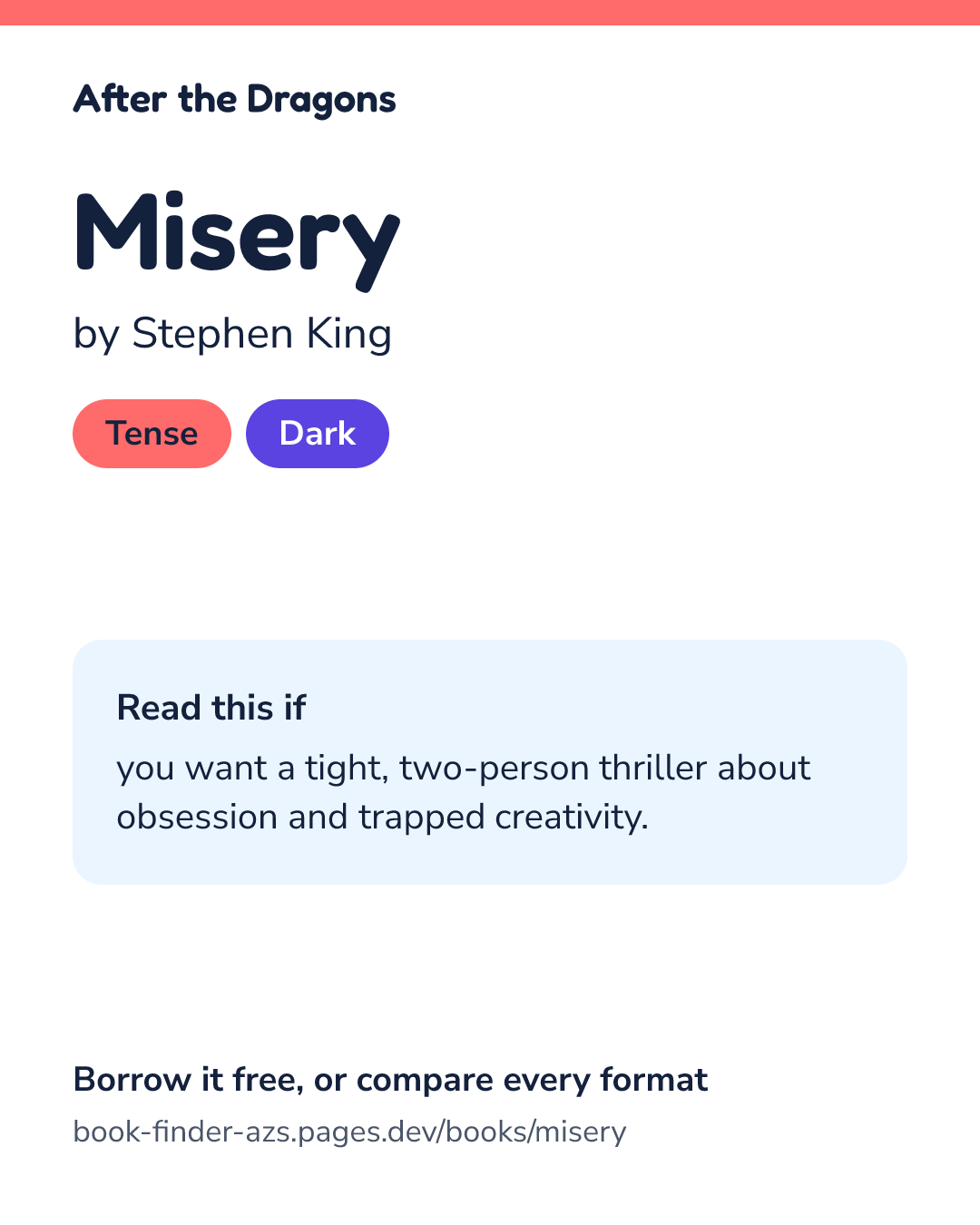 Share card for Misery