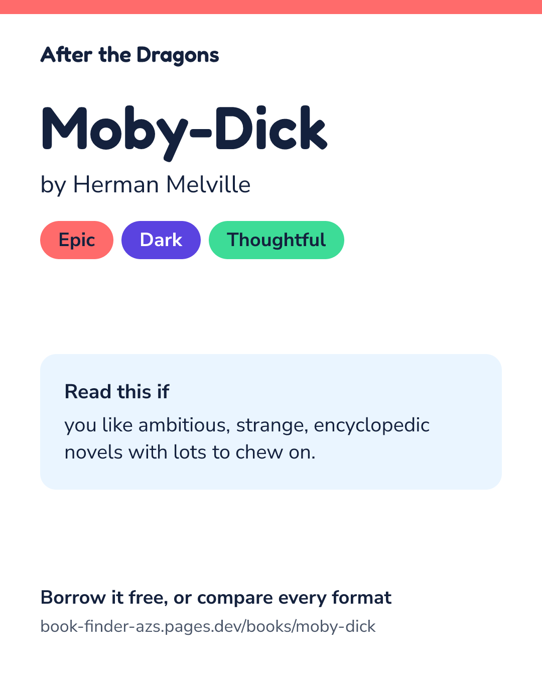 Share card for Moby-Dick