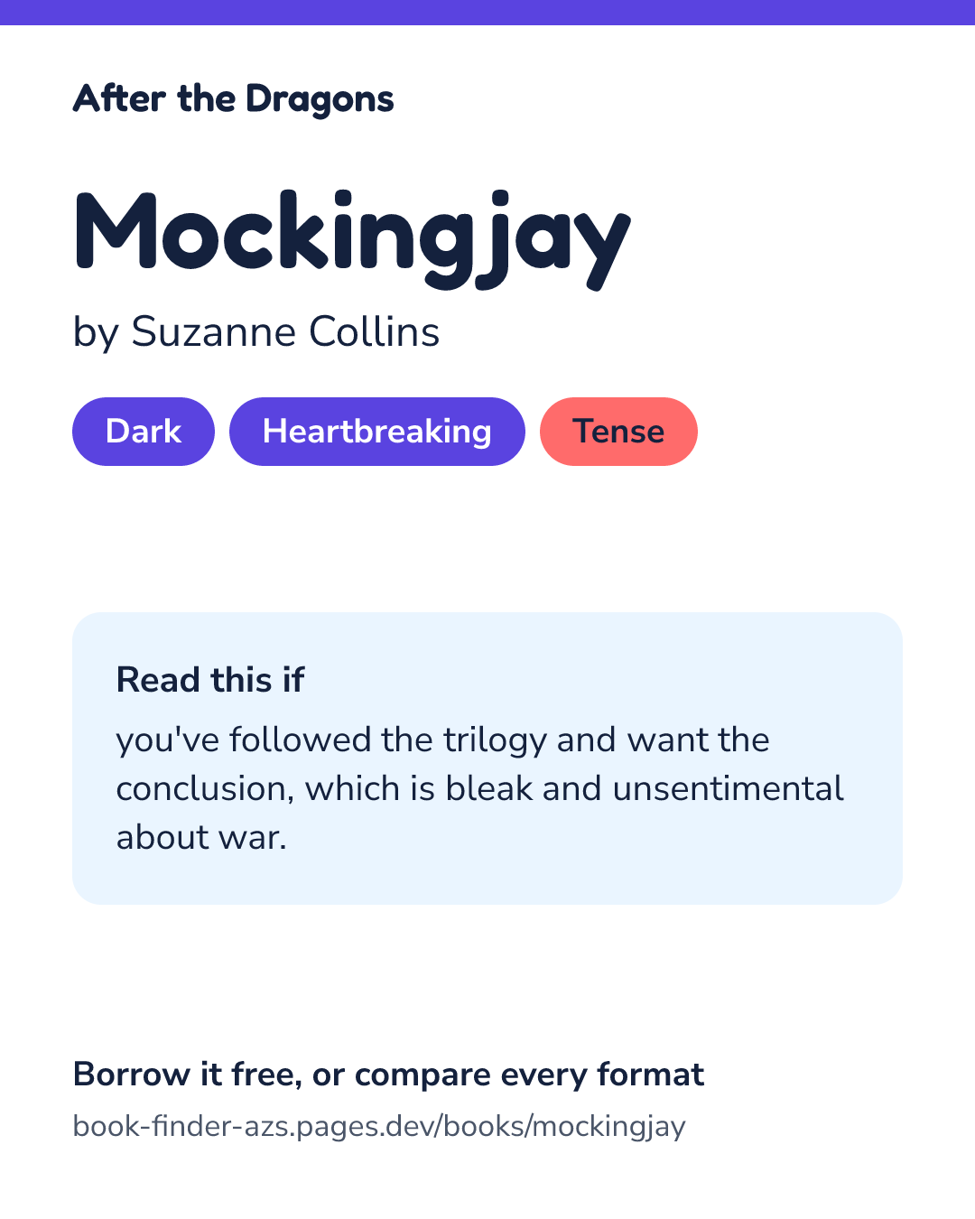 Share card for Mockingjay