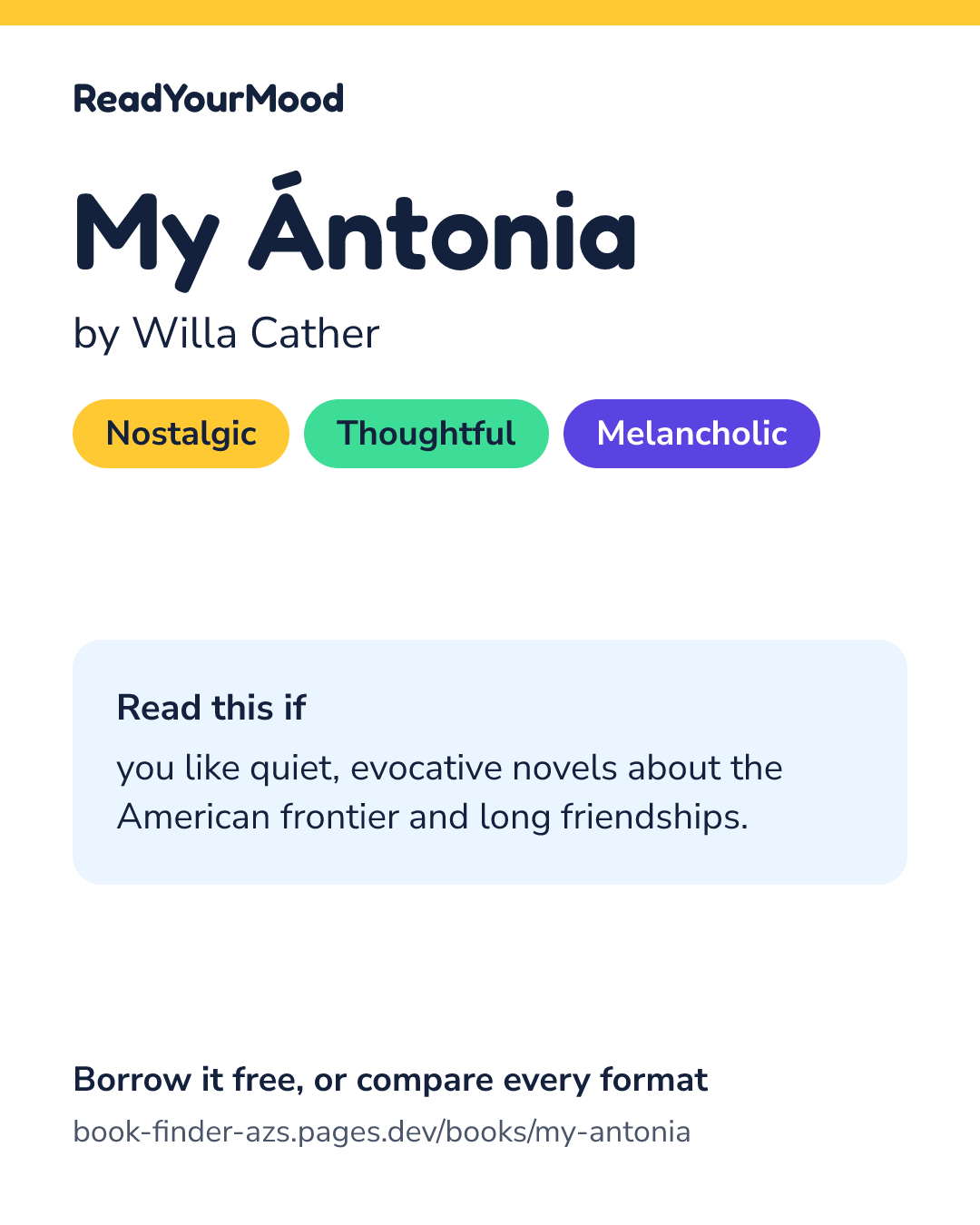 Share card for My Ántonia