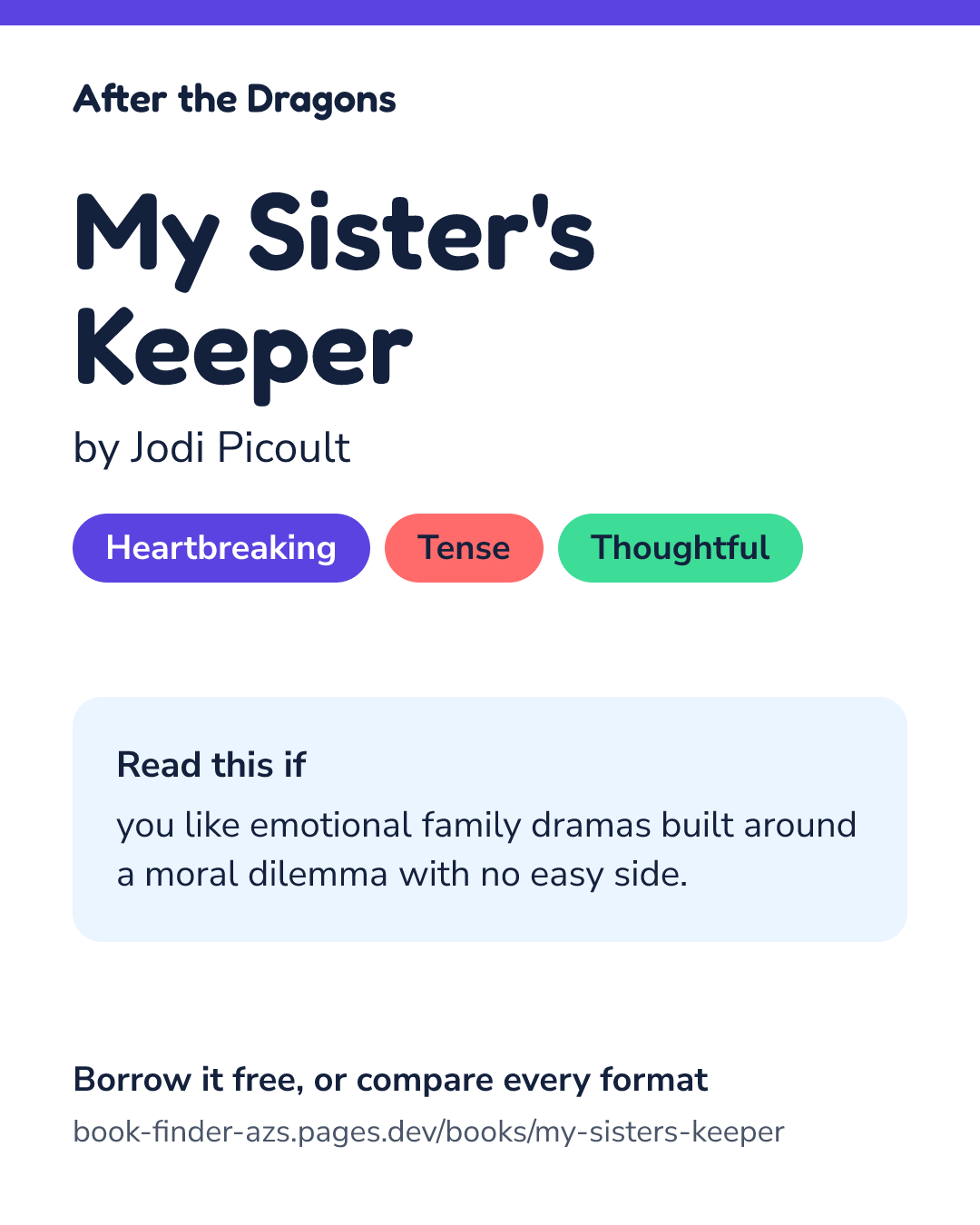 Share card for My Sister's Keeper