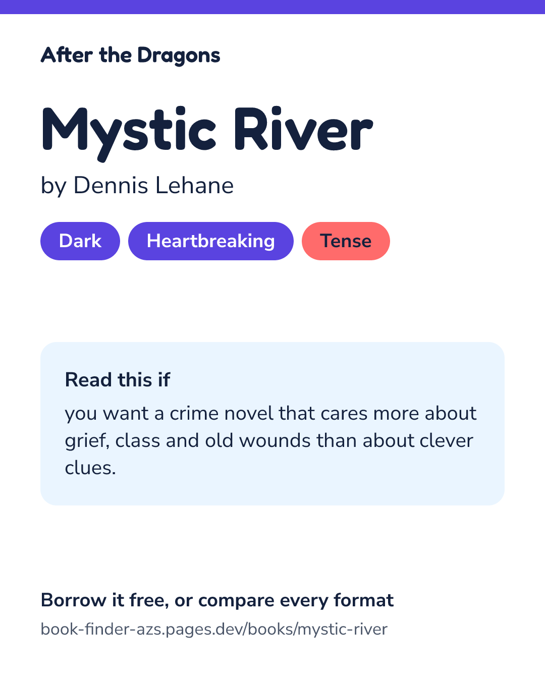 Share card for Mystic River
