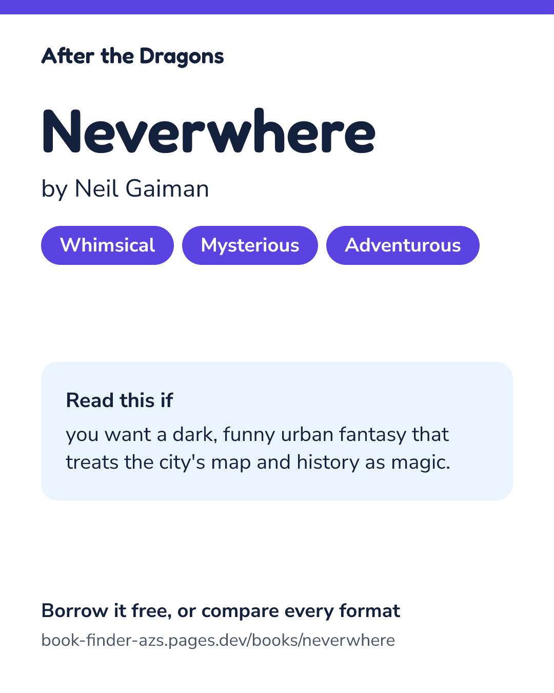 Share card for Neverwhere
