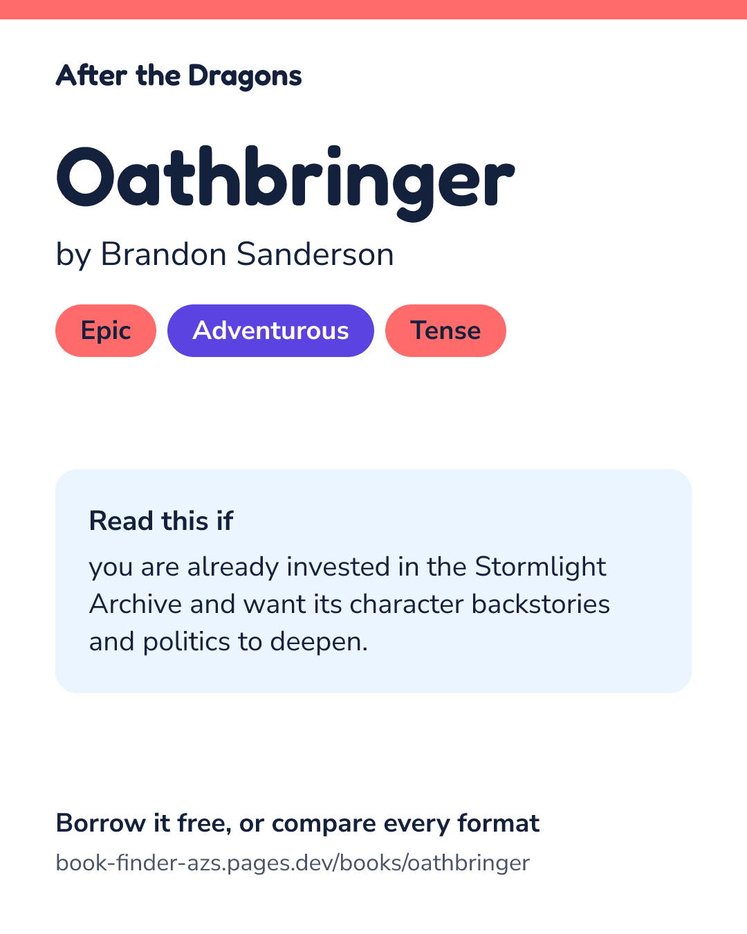 Share card for Oathbringer