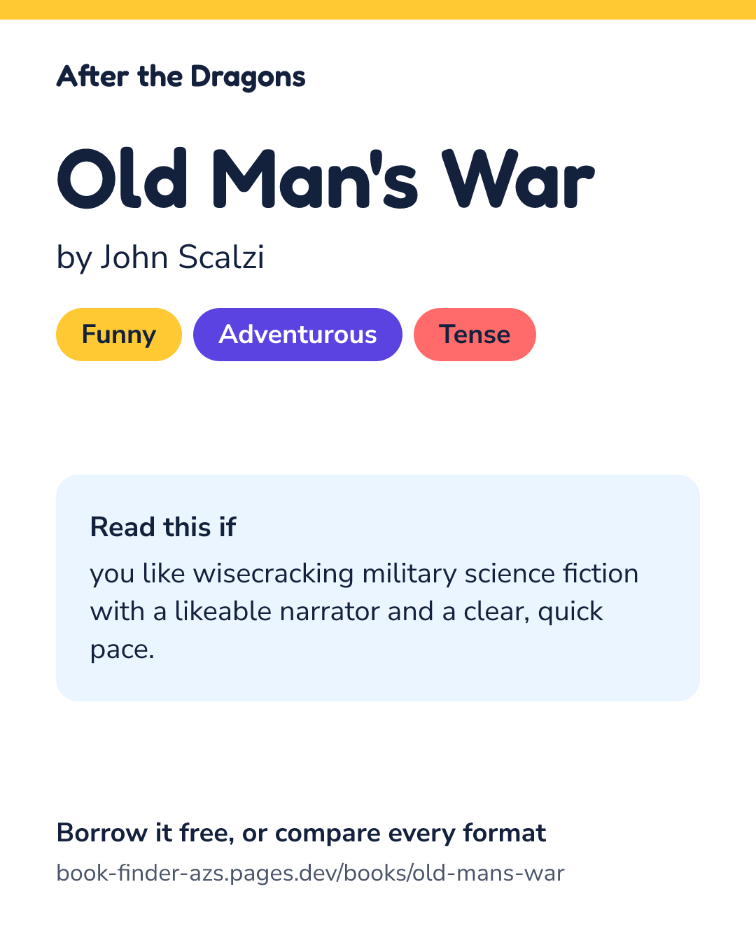 Share card for Old Man's War
