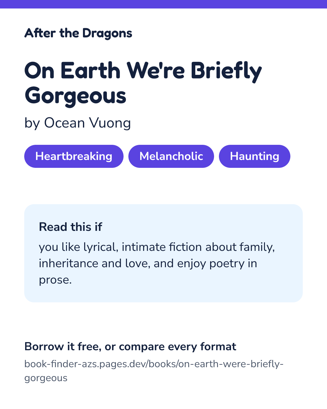 Share card for On Earth We're Briefly Gorgeous