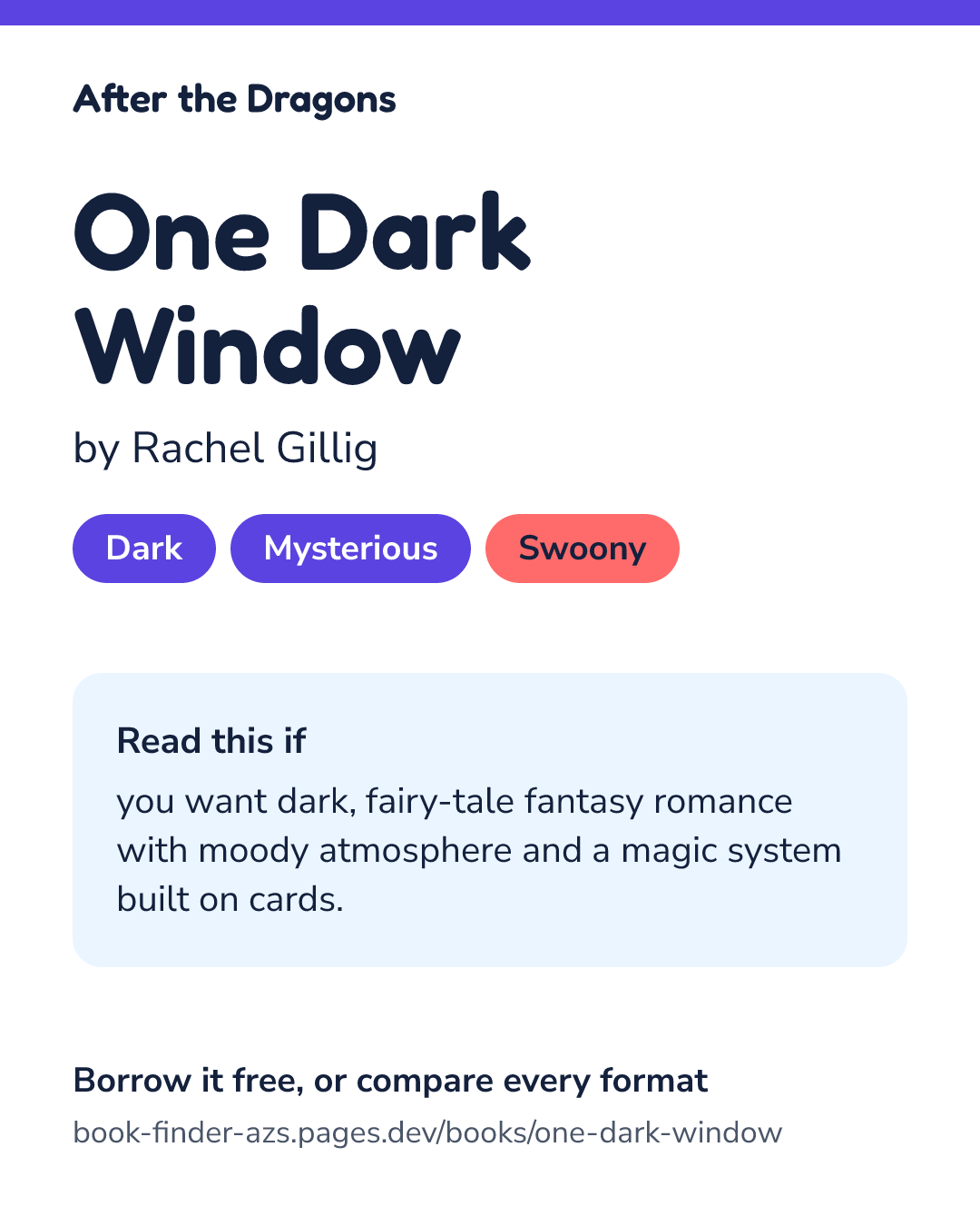 Share card for One Dark Window
