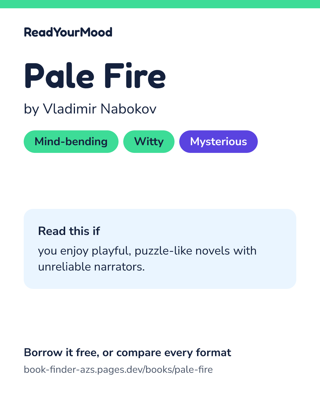 Share card for Pale Fire