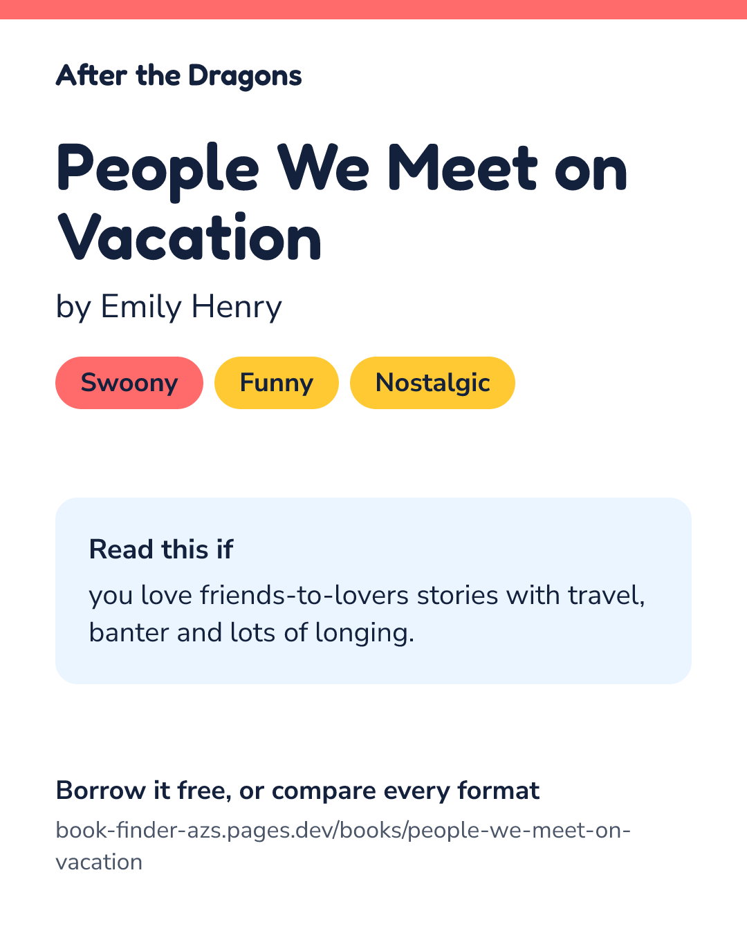Share card for People We Meet on Vacation