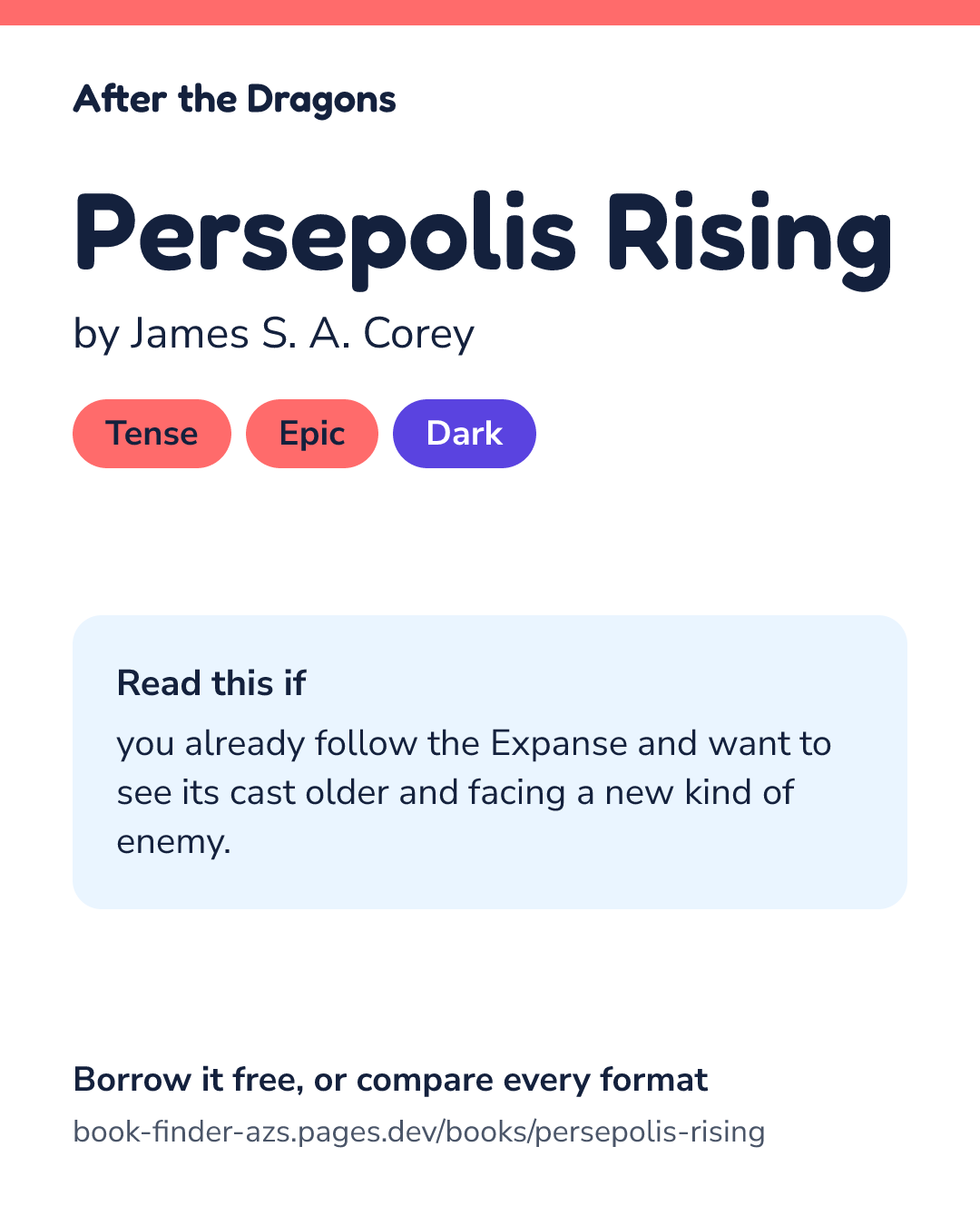 Share card for Persepolis Rising