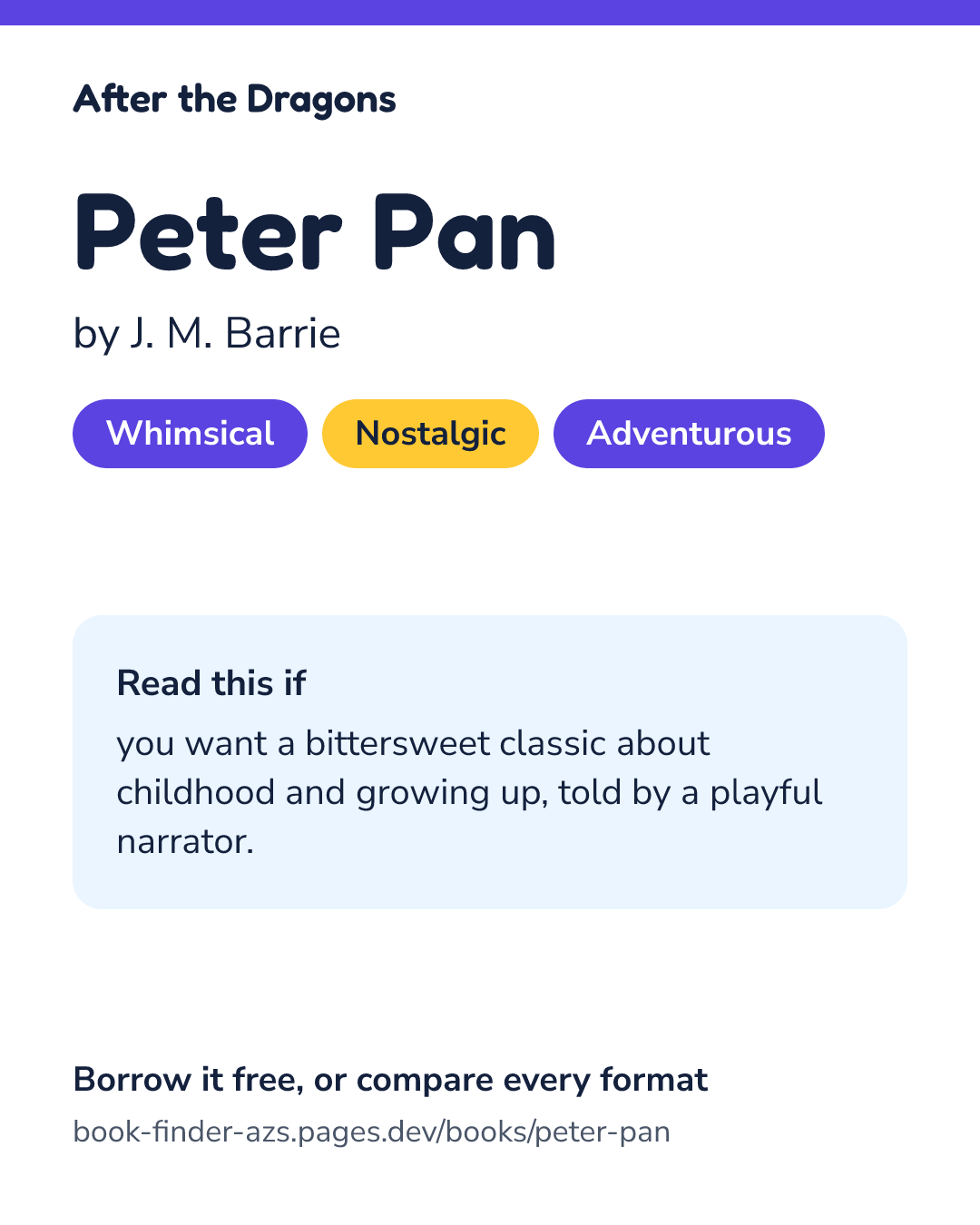 Share card for Peter Pan