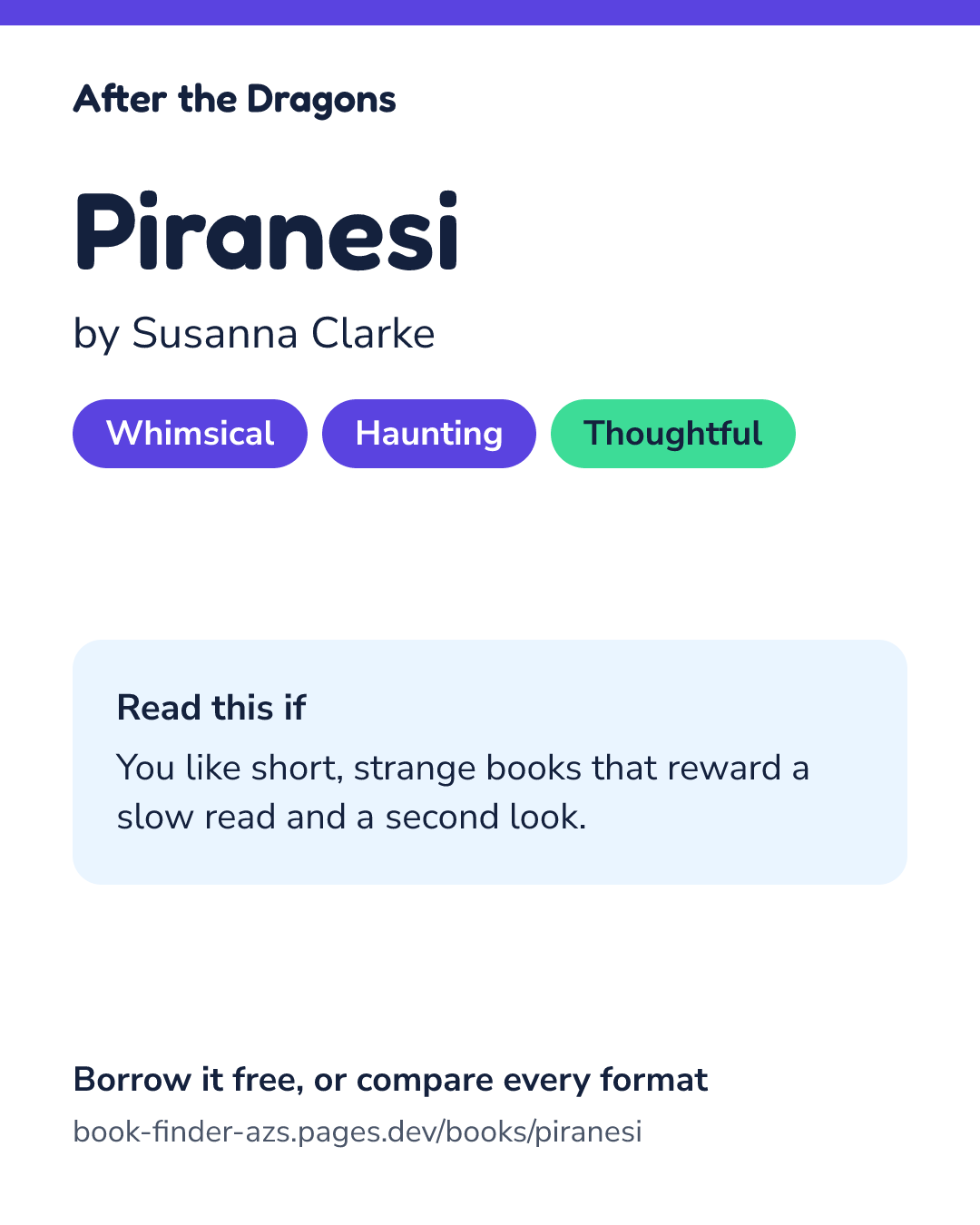 Share card for Piranesi
