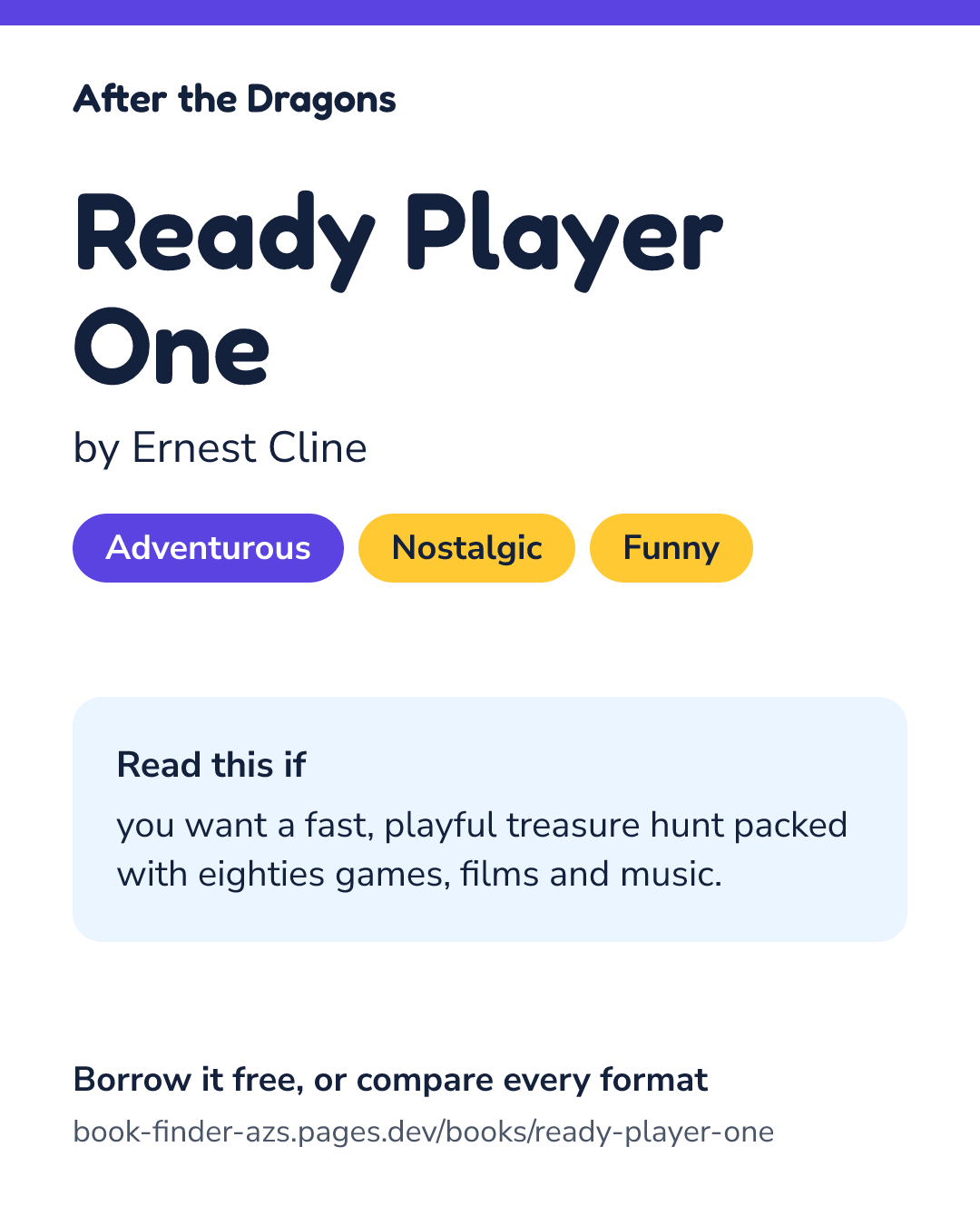 Share card for Ready Player One