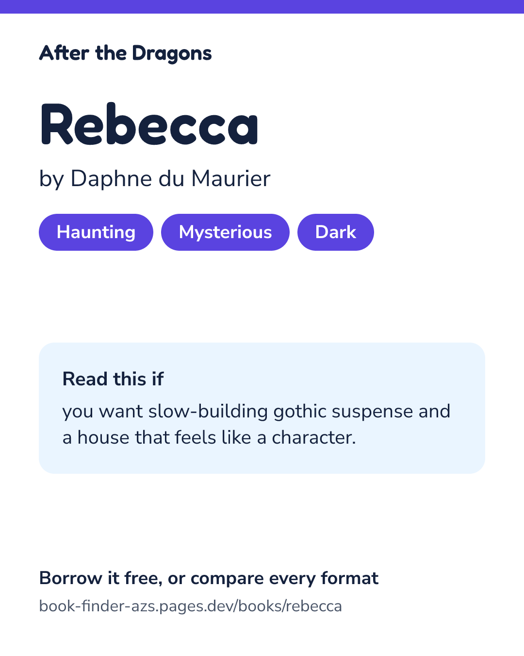 Share card for Rebecca