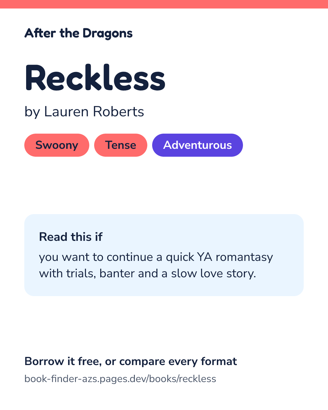 Share card for Reckless