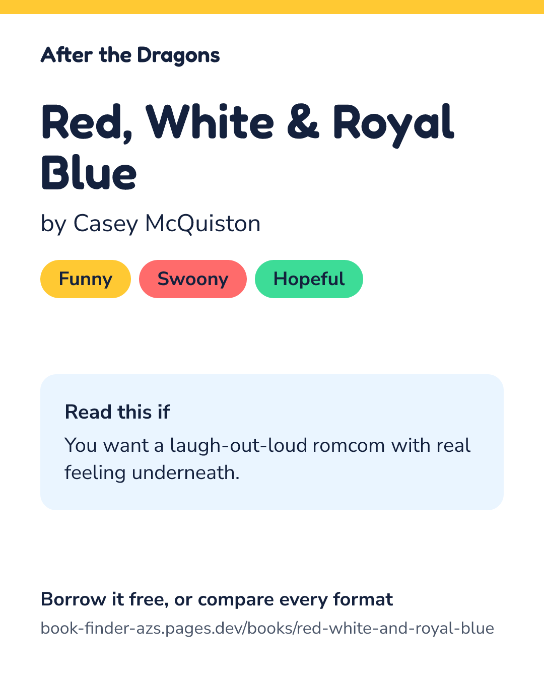 Share card for Red, White & Royal Blue