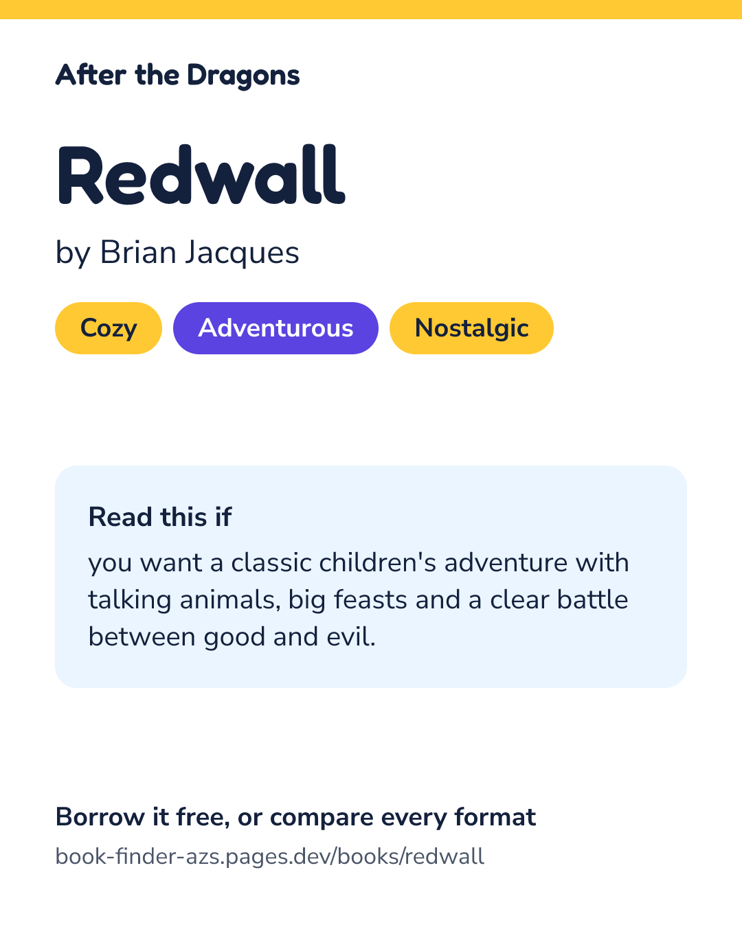 Share card for Redwall