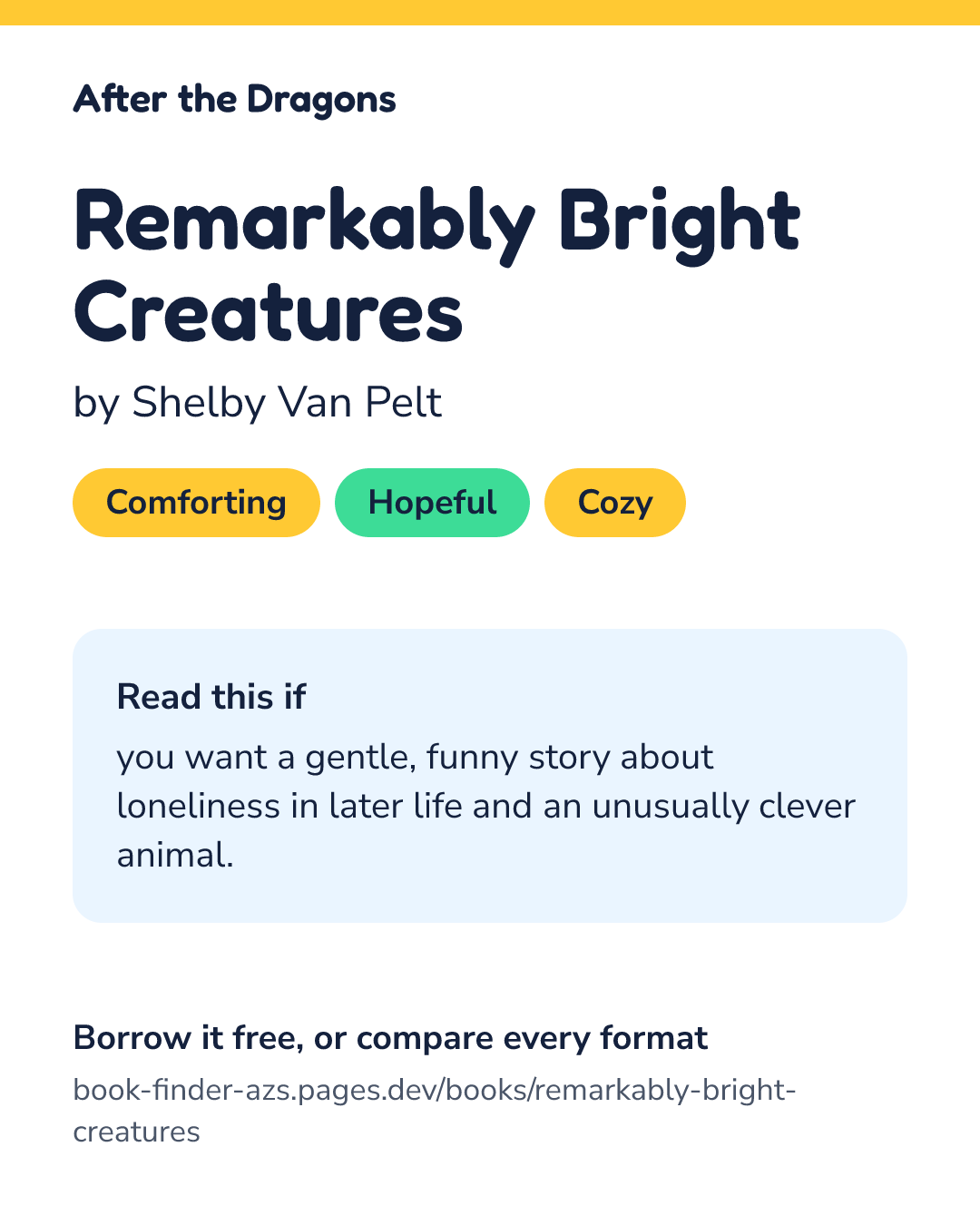 Share card for Remarkably Bright Creatures