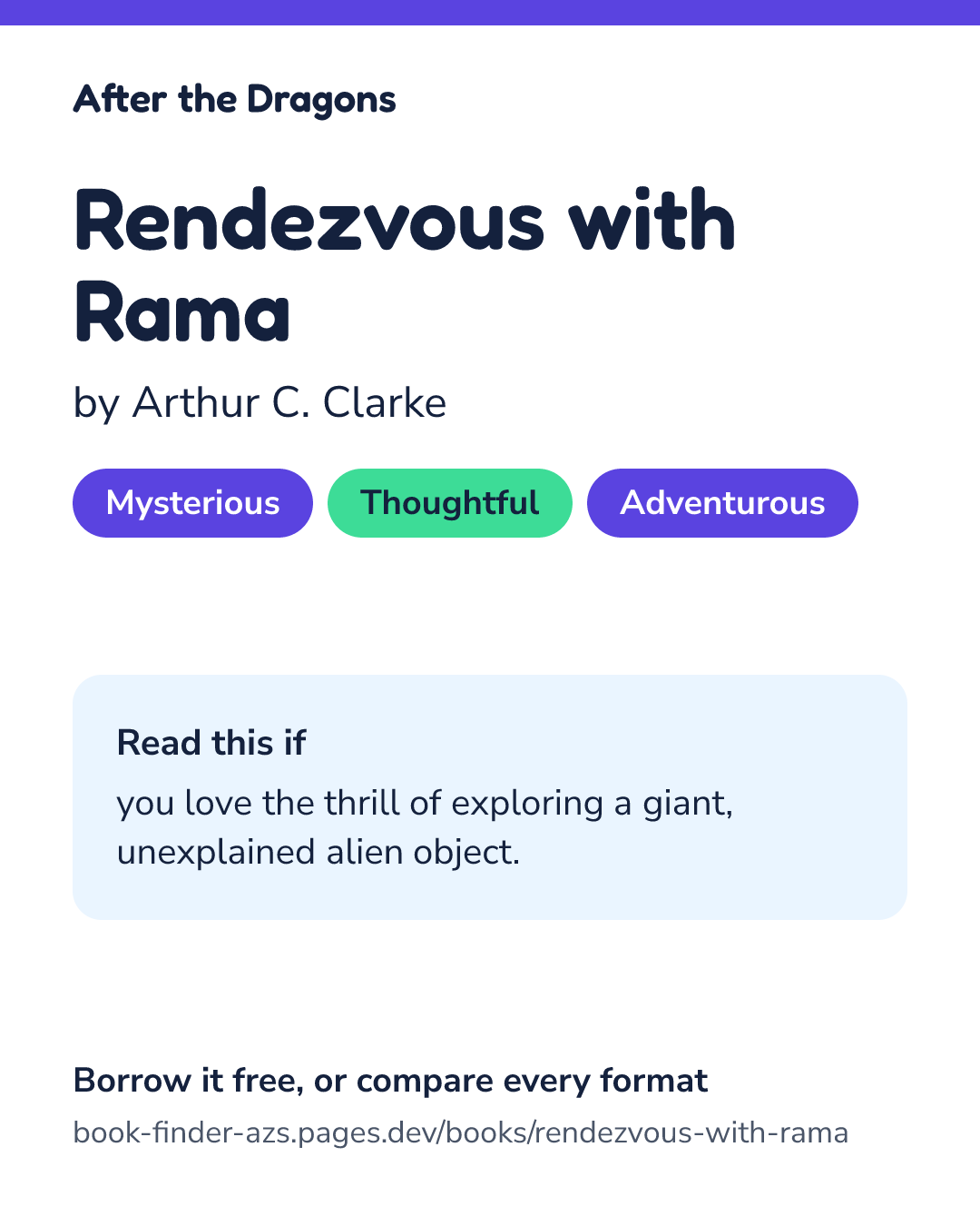 Share card for Rendezvous with Rama