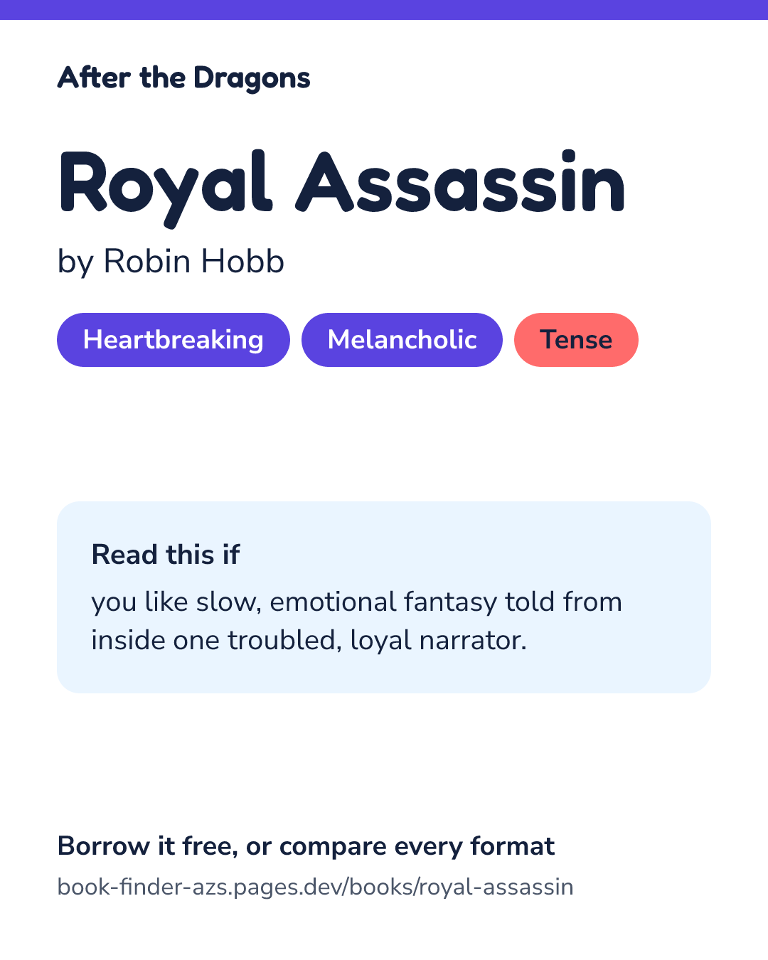 Share card for Royal Assassin