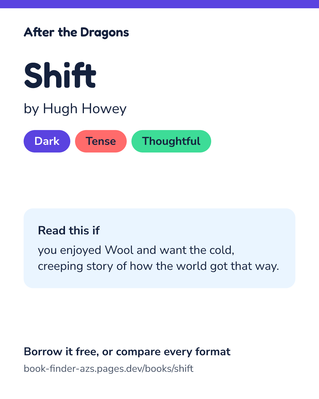 Share card for Shift