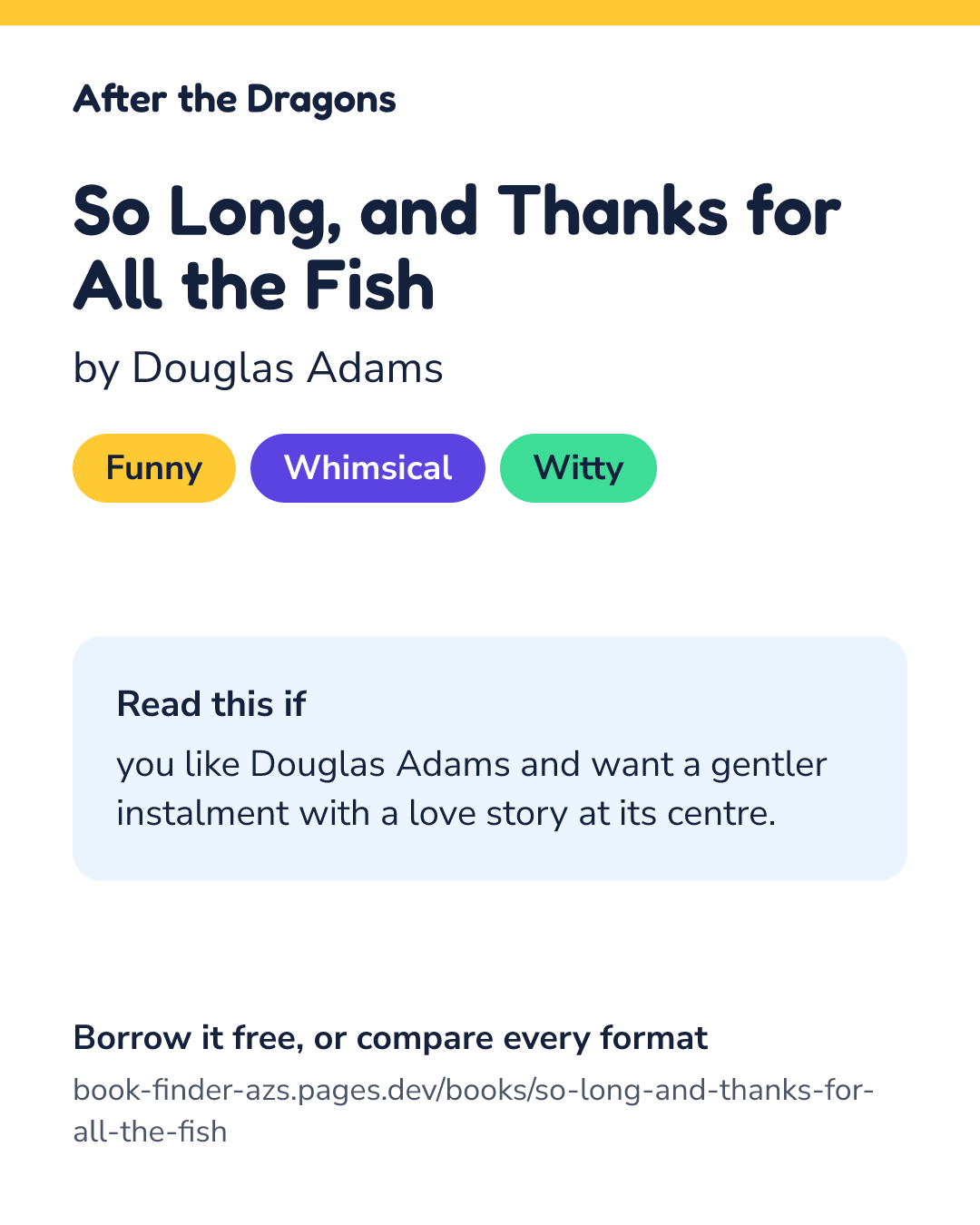Share card for So Long, and Thanks for All the Fish