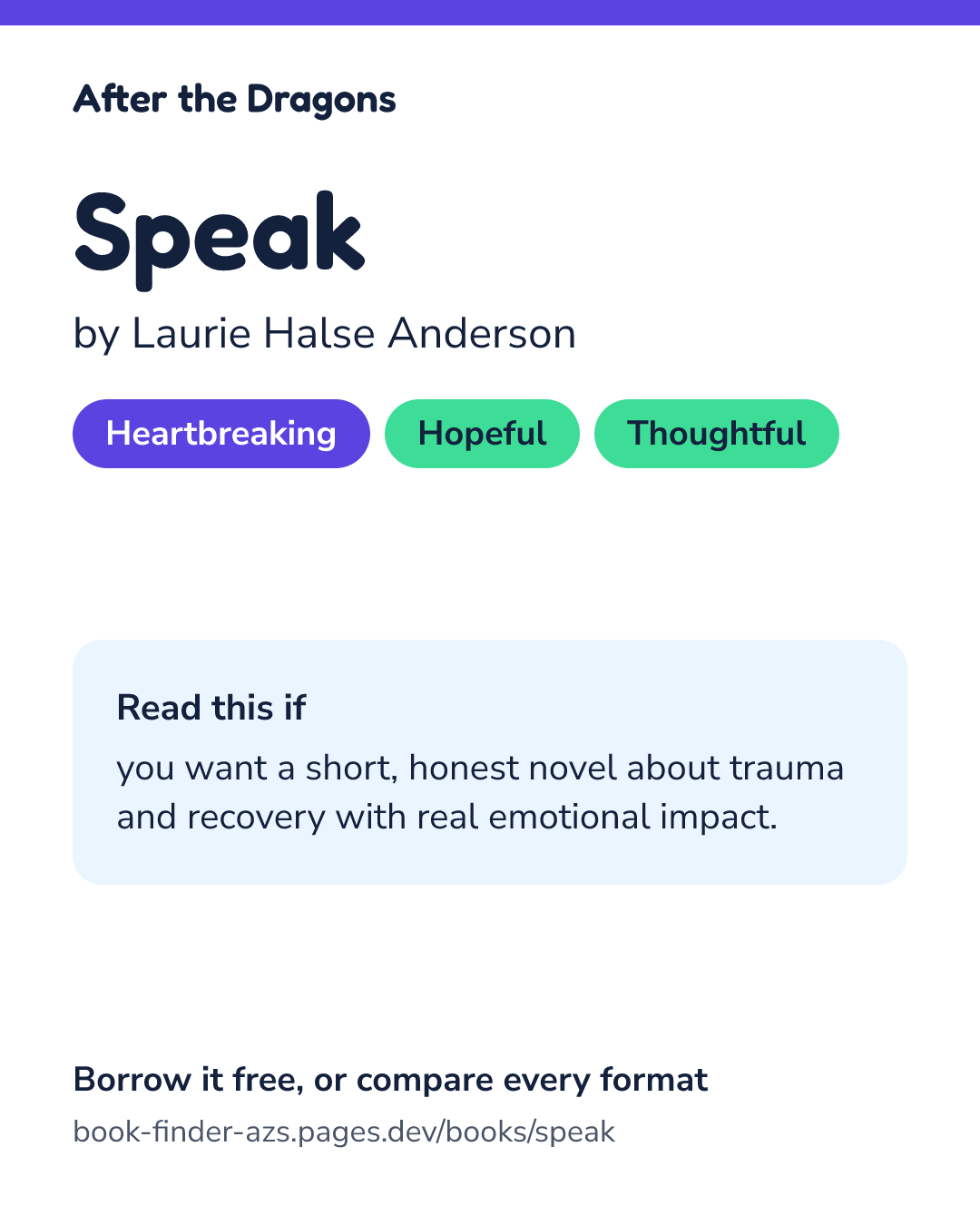 Share card for Speak