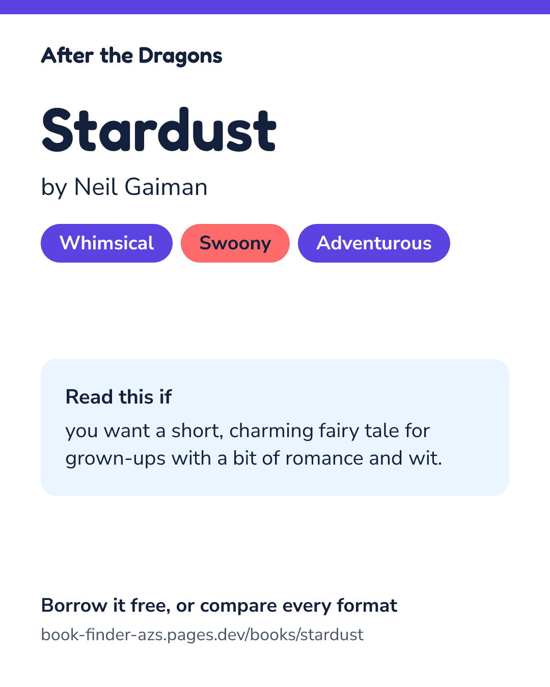 Share card for Stardust